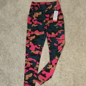POP Fit Womans Camo Joggers - Pink, Green, Tan